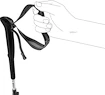 Bețe de trekking Leki  Skytera FX Carbon SL, white-black-orange, 110 - 130 cm