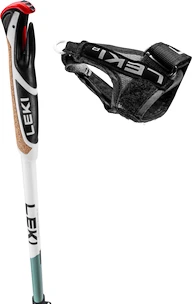 Bețe de trekking Leki  Spin Shark SL, white-smokegreen-dark anthracite, 100 - 130 cm