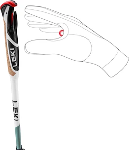 Bețe de trekking Leki  Spin Shark SL, white-smokegreen-dark anthracite, 100 - 130 cm