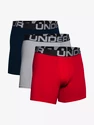 Boxeri pentru bărbați Under Armour  Charged Cotton 6in 3Pack Red