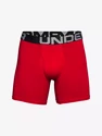 Boxeri pentru bărbați Under Armour  Charged Cotton 6in 3Pack Red