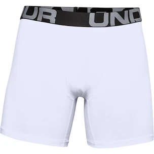 Boxeri pentru bărbați Under Armour  Charged Cotton 6in 3Pack White