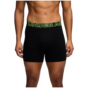 Boxeri pentru bărbați Under Armour Perf Cotton 6in 3Pack Black