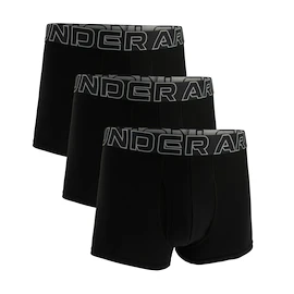 Boxeri pentru bărbați Under Armour Perf Cotton Solid 3in 3Pack Black