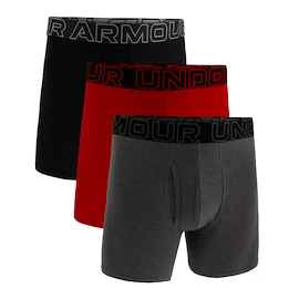 Boxeri pentru bărbați Under Armour Perf Cotton Solid 6in 3Pack Castlerock Heather