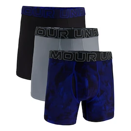 Boxeri pentru bărbați Under Armour Perf Tech Print 6in 3Pack Royal