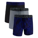Boxeri pentru bărbați Under Armour Perf Tech Print 6in 3Pack Royal  S