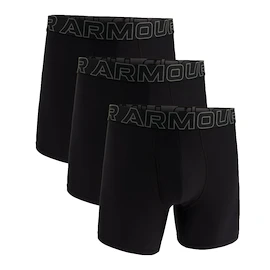 Boxeri pentru bărbați Under Armour Perf Tech Solid 6in 3Pack Black