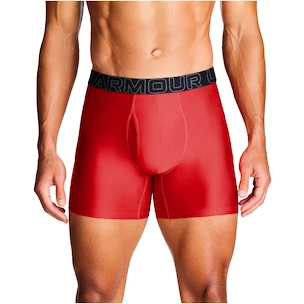 Boxeri pentru bărbați Under Armour Perf Tech Solid 6in 3Pack Red