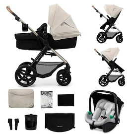 Cărucior de oraș Kinderkraft Moov 2 3in1 Moonlight Grey Eva Wheels