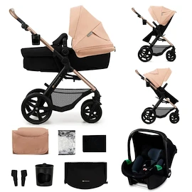 Cărucior de oraș Kinderkraft Moov 2 3in1 Sand Beige Eva Wheels
