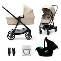 Cărucior de oraș Kinderkraft Newly 3In1 Sand Beige + Mink Pro