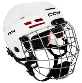Cască de hochei CCM Tacks 70 Combo White Junior