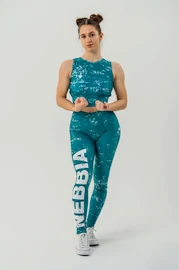 Colanți pentru femei Nebbia Barbell Therapy Rough Girl 616 Green