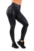 Colanți pentru femei Nebbia  Glossy look Bubble Butt leggings high waist 586 black