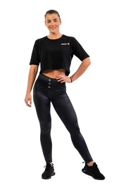 Colanți pentru femei Nebbia Glossy look Bubble Butt leggings high waist 586 black
