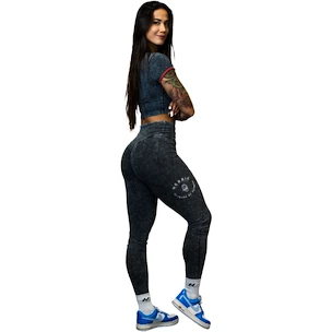Colanți pentru femei Nebbia NEBBIA x OLYMPIA Washed High Waisted Leggings GYM WARRIOR 776 black