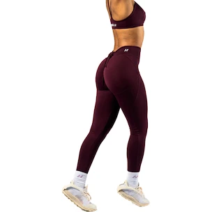 Colanți pentru femei Nebbia STRONG BEAUTY V-Cut Lace-Up Sculpting Leggings OWN YOUR POWER 426 dark red