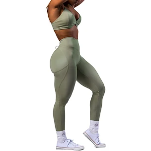 Colanți pentru femei Nebbia STRONG BEAUTY V-Cut Lace-Up Sculpting Leggings OWN YOUR POWER 426 light green