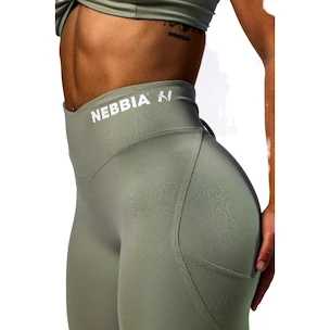 Colanți pentru femei Nebbia STRONG BEAUTY V-Cut Lace-Up Sculpting Leggings OWN YOUR POWER 426 light green