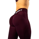 Colanți pentru femei Nebbia STRONG BEAUTY V-shaping Belt Leggings 425 dark red