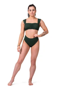 Costume de baie pentru femei Nebbia  Miami retro bikini - top 553 dark green