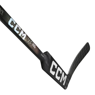 Crosă de hochei compozit pentru portar CCM Tacks XF PRO Black/Grey Senior 24 inch, L (regular)