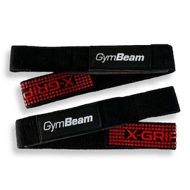 Curele de ridicare pentru haltere GymBeam X-Grip Black