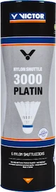 Fluturași de badminton Victor Nylon Shuttle 3000 Platin - White (6 Pack)