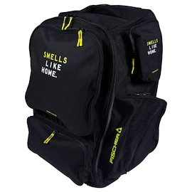 Geantă de hochei pe roți Fischer Backpack Black/Yellow Junior