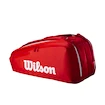 Geantă pentru rachete Wilson  Super Tour Red 9PK 2025