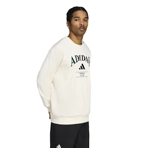 Hanorac pentru bărbați adidas  Heritage Graphic Crew Sweatshirt Chalk White / Aurora Ivy