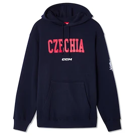 Hanorac pentru bărbați CCM Flag Hood Team CZE Navy