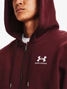 Hanorac pentru bărbați Under Armour  Essential Fleece FZ Hood-RED