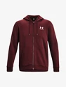 Hanorac pentru bărbați Under Armour  Essential Fleece FZ Hood-RED