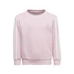 Hanorac pentru copii adidas  Essentials 3-Stripes Crew Neck Clear Pink 128 cm