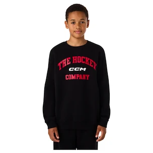 Hanorac pentru copii CCM  Athleisure Crew Black