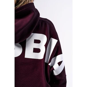Hanorac pentru femei Nebbia STRONG BEAUTY Oversized Hoodie OWN YOUR POWER 433 dark red