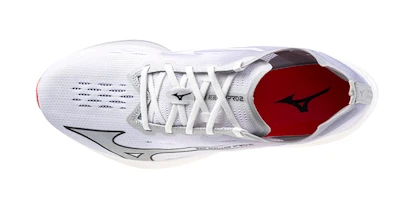 Încălțăminte de alergare pentru bărbați Mizuno Wave Rebellion Pro 2 White/Harbor Mist/Cayenne  UK 6