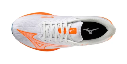 Încălțăminte de alergare pentru bărbați Mizuno Wave Rebellion Sonic White/Light Orange/Blue Ashes  UK 6