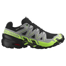 Încălțăminte de alergare pentru bărbați Salomon Speedcross 6 Gore-Tex Black/Alloy/Green Gecko