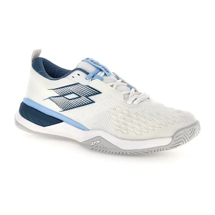 Încălțăminte de tenis pentru bărbați Lotto Raptor Hyperpulse 100 III Clay All White/Mallard Blue