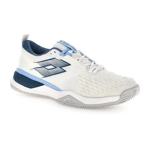 Încălțăminte de tenis pentru bărbați Lotto Raptor Hyperpulse 100 III SPD All White/Mallard Blue