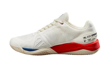 Încălțăminte de tenis pentru bărbați Wilson Rush Pro 4.0 Clay Snow White/Wilson Red  EUR 47 1/3