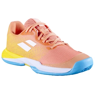 Încălțăminte de tenis pentru copii Babolat  Mach 3 Clay Jr Girl Coral/Gold Fusion