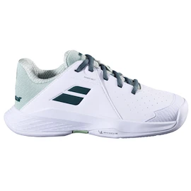 Încălțăminte de tenis pentru copii Babolat Propulse Jr 3 AC Wimbledon White/Dark Green