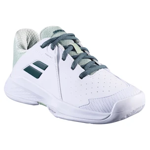 Încălțăminte de tenis pentru copii Babolat Propulse Jr 3 AC Wimbledon White/Dark Green