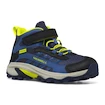 Încălțăminte outdoor pentru copii Merrell Moab Speed 2 Mid A/C Wtpf Navy/Hi Viz
