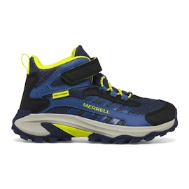 Încălțăminte outdoor pentru copii Merrell Moab Speed 2 Mid A/C Wtpf Navy/Hi Viz