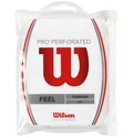 Înveliș superior Wilson  Pro Overgrip Perforated White (12 Pack)